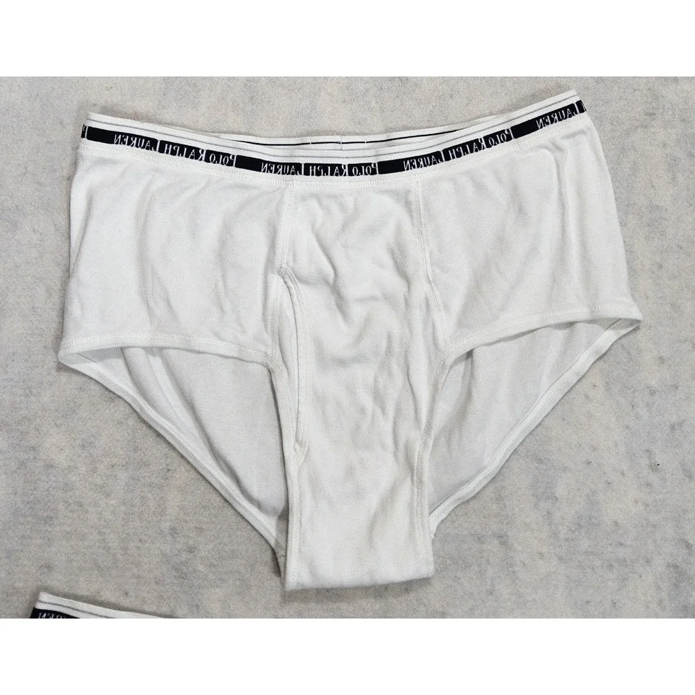 Vtg Polo Ralph Lauren Underwear Mens 42 XL NEW LOT White Tighty Whities 90s Y2K
